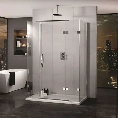 stainless steel hinged modern glass shower enclosure rs 325 square