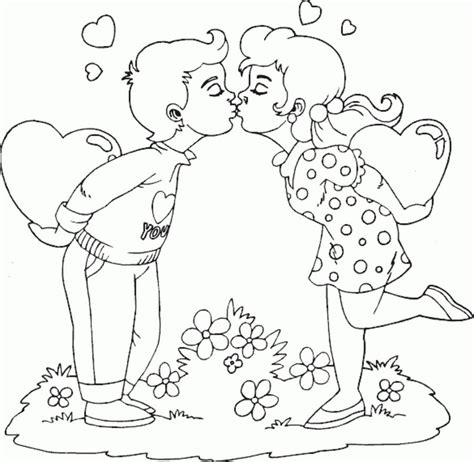 coloring pages kiss printable  kids adults