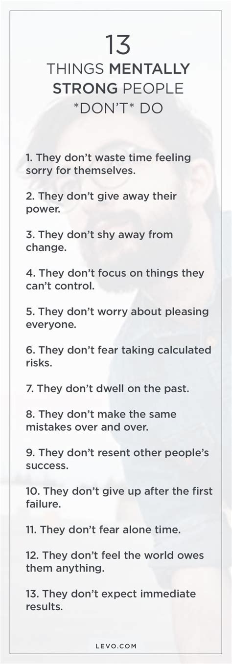 13 things mentally strong people don t do mentally strong motivation self improvement