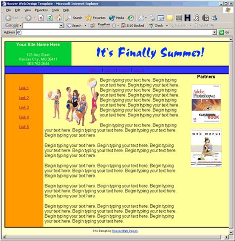 hoover web templates preview  html web site design templates