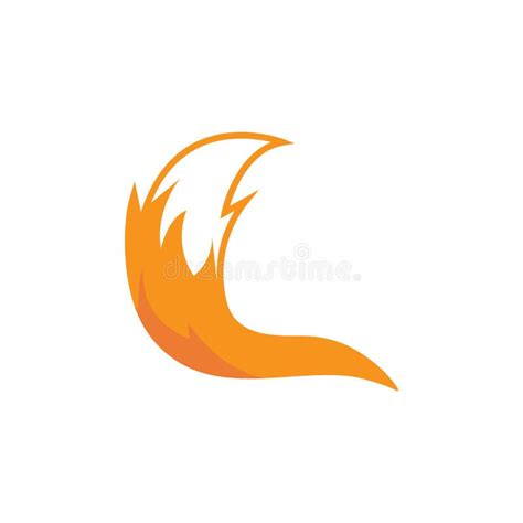 fox tail icon vector template stock vector illustration  design