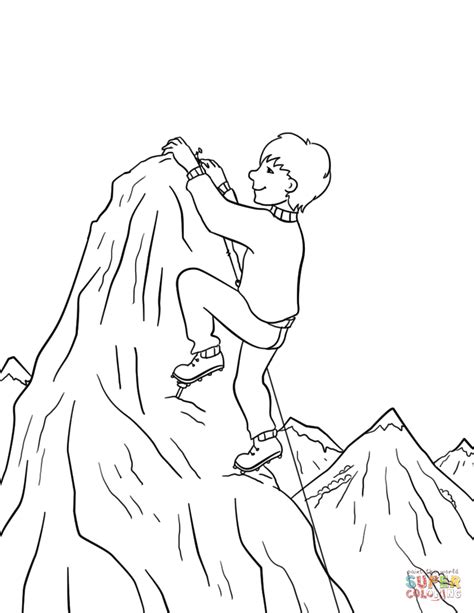 mountain climbing coloring pages coloring pages