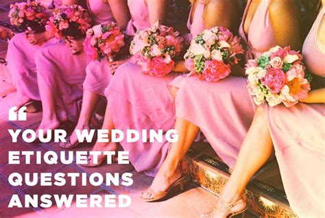 10 wedding etiquette questions answered reader s digest