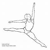 Dancer Ballet Ballerina Sketchite sketch template