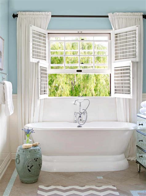 bathroom window treatment ideas  dress   space  homes gardens