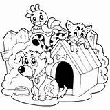 Doghouse Coloring Surfnetkids Pages sketch template