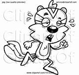 Tired Chipmunk Running Illustration Female Royalty Clipart Thoman Cory Vector 2021 sketch template