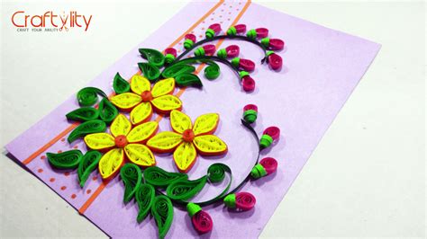 paper quilling birthday greeting card craftylity