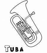 Tuba Coloring Pages Easy Results Template Sketch sketch template