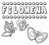 Filomena Nombres sketch template
