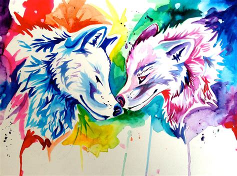 rainbow wolves holiday giveaway  lucky  deviantart