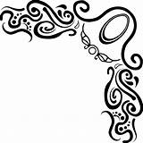 Corner Clipart Flourish Border Clip Library sketch template