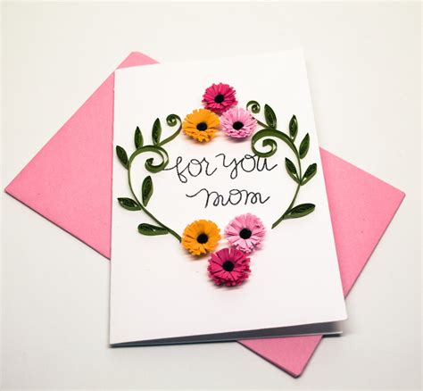 mother greeting card floral card  mom   mom