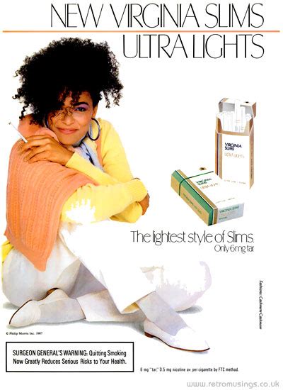 Virginia Slims [1987 1988] Cigarette Adverts ~ Ultra