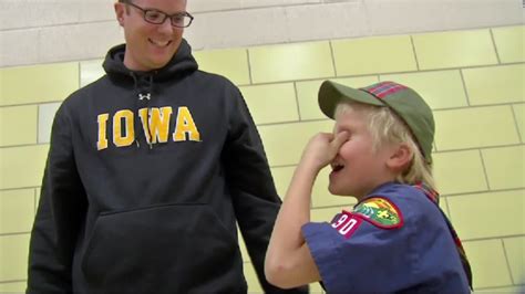 marine surprises daughter at baseball game cnn video