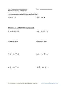 linear equations   variable worksheet escolagersonalvesgui