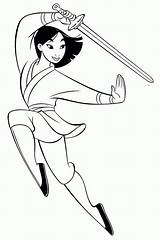 Coloring Mulan Pages Color Pdf sketch template