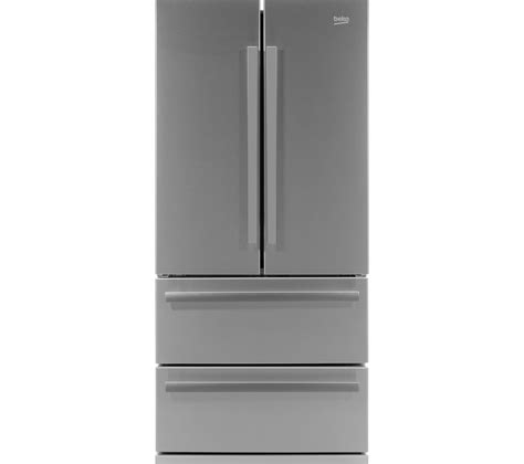 buy beko select gnex slim american style fridge freezer stainless steel  delivery
