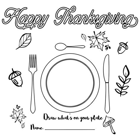 turkey thanksgiving placemats printable     printablee