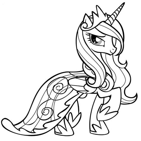print princess cadence   pony coloring pages