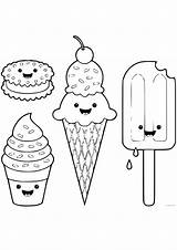 Coloring Pages Ice Cream Kids Icecream sketch template
