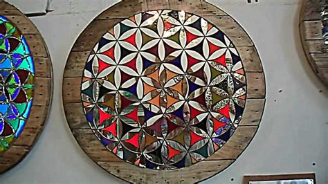 flower of life stained glass mirror mosaic youtube
