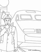 Gare Sncf Hellokids Colorier Metier Chauffeur Colouring sketch template