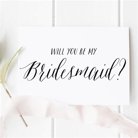 will you be my bridesmaid card by here s to us