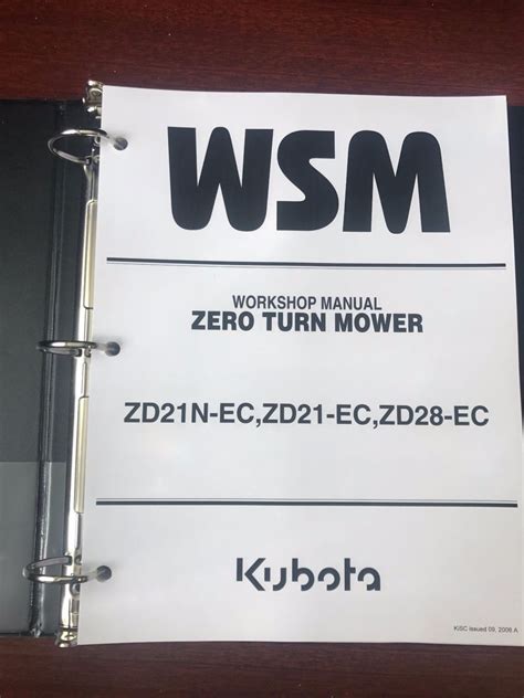 kubota service manual zd high powerameri