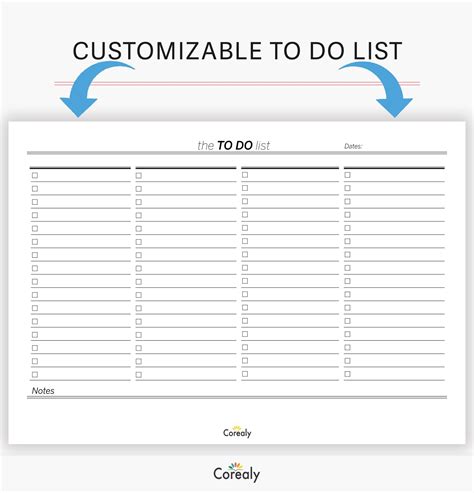 customizable   list printable  template fillable etsy