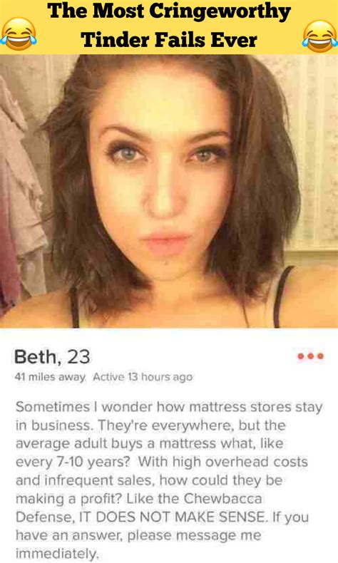 The Most Cringeworthy Tinder Fails Ever Funny Dating