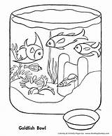 Coloring Pages Fish Pet Bowl Gold Pets Kids Activity Honkingdonkey Printable Sheets Cat りえ Print Pre Fun Educational sketch template