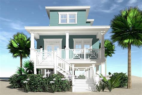 coastal house plans  pilings house plans