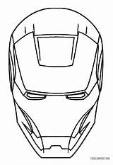 Iron Man Coloring Pages Face Printable Kids Cool2bkids sketch template