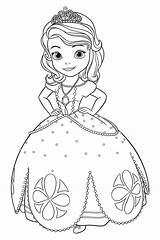 Sofia First Coloring Pages Disney sketch template