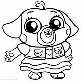 Chip Pug Totsy Tot Xcolorings Hyena Howie sketch template