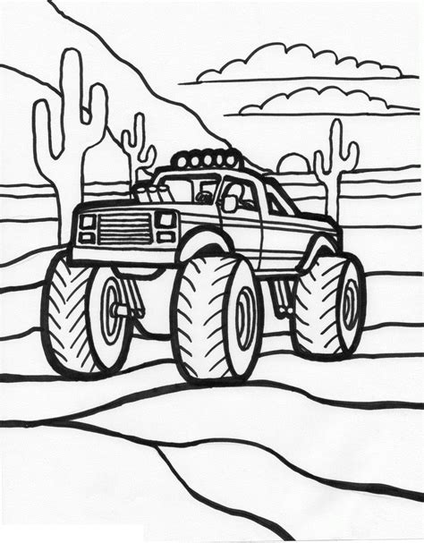 printable monster truck coloring pages  kids  grave digger