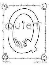 Coloring Quiet Letter Pages Time Alphabet Bible Printable Sheet Ministry Kids Sound Print Getdrawings Worksheets Numbers Crafts Color Children Preschool sketch template