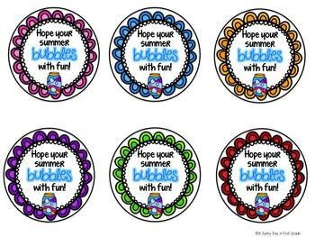 bubble gift tag freebie    school   year bubble gift
