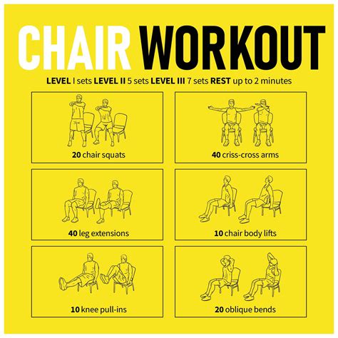 printable chair exercises     printablee
