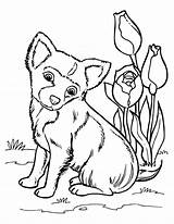 Coloring Pages Puppy Cute Husky Printable Colouring Puppies Pa sketch template