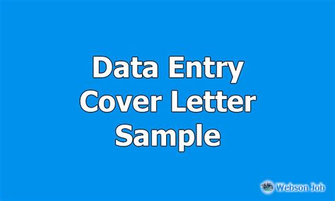 data entry cover letter sample  upwork  webson job