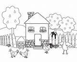 Malbuch Farm Boek Kleurend Landbouwbedrijfdieren Vieh sketch template