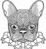 Zentangle Vorlagen Ausmalen Malen Bulldogge Mustern Eichel Eichhörnchen sketch template