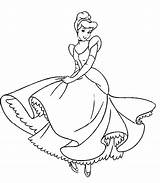 Coloring Cinderella Cartoon Pages Disney Princess Happy Very Library Carto sketch template