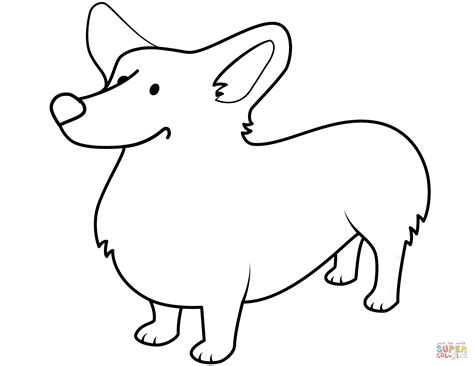 funny corgi coloring page  printable coloring pages