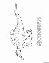 Spinosaurus Coloring Pages Dinosaur Printable sketch template
