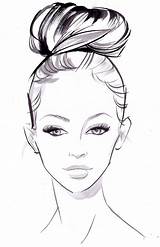 Fashion Hair Youandyourwedding Face Drawing Sketch Illustration Drawings Faces Step Wedding Draw Sketches sketch template