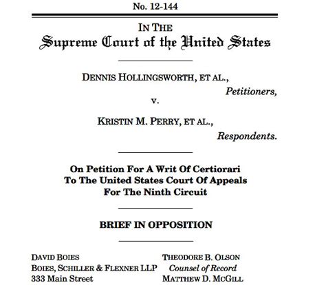 afer asks us supreme court to not accept prop 8 appeal by opponents