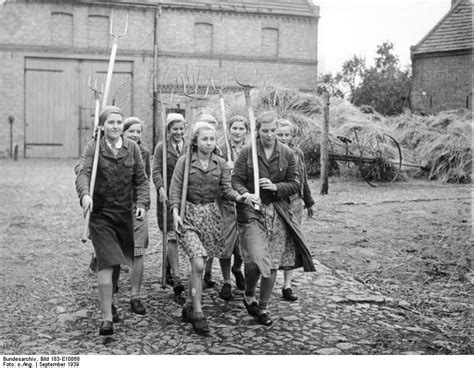 [photo] Members Of The League Of German Girls On Farming Duty Sep 1939
